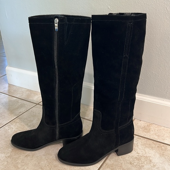 NWOT Marc Fisher Impulsa Black Suede Leather Boots - Picture 3 of 8